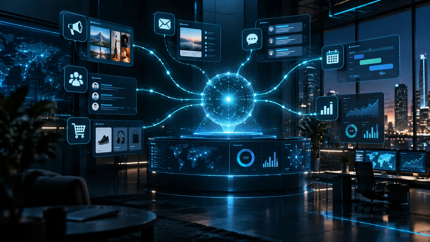 AIS Empire agentic marketing service illustration